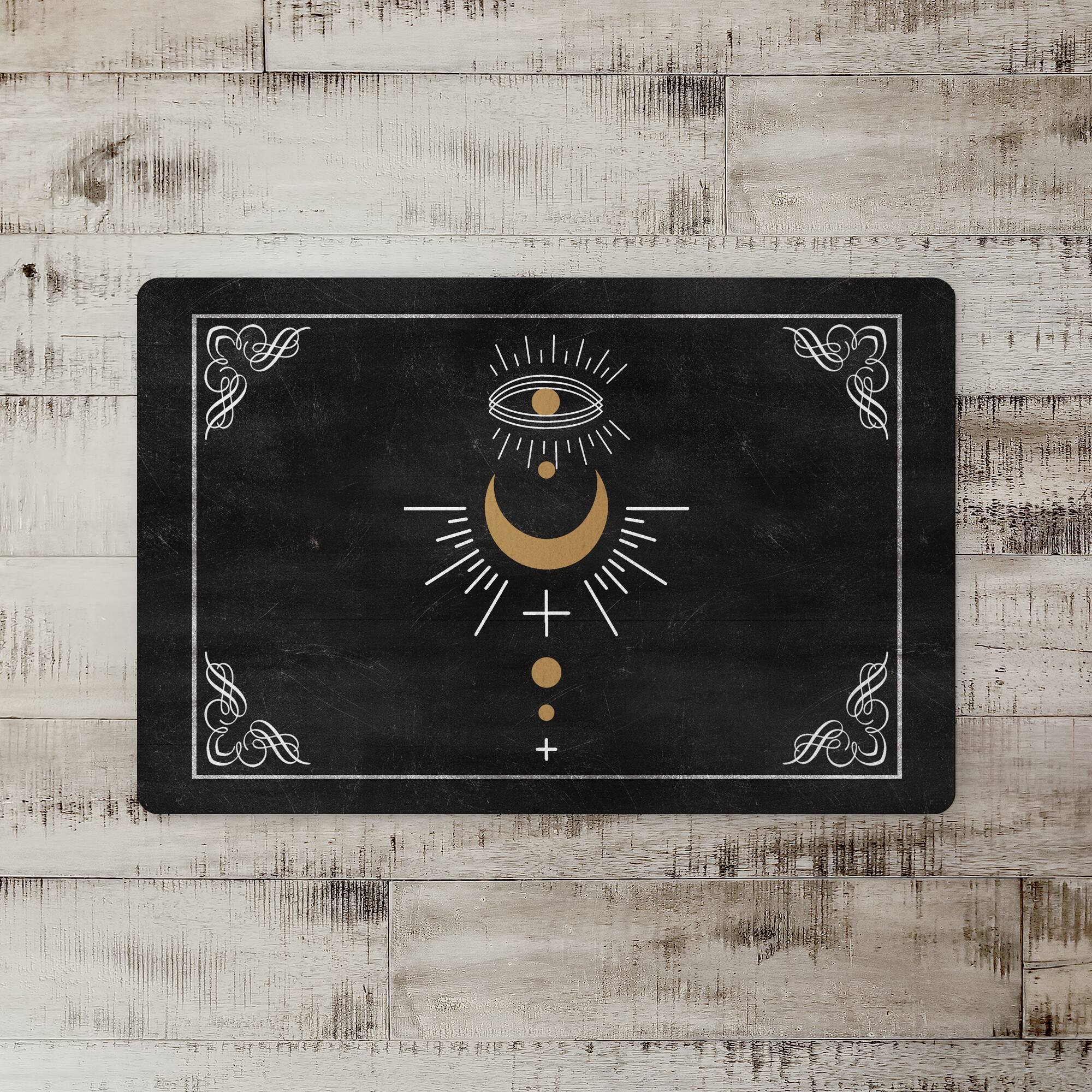 Eye Moon Boarder 1 27" x 18" Floor Mat